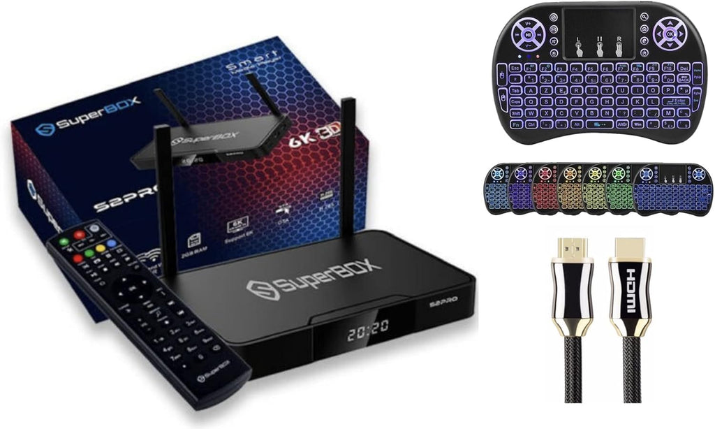 2022 SuperBox S2 Pro 8K HDMI Cable Backlit Mini Keyboard B627515