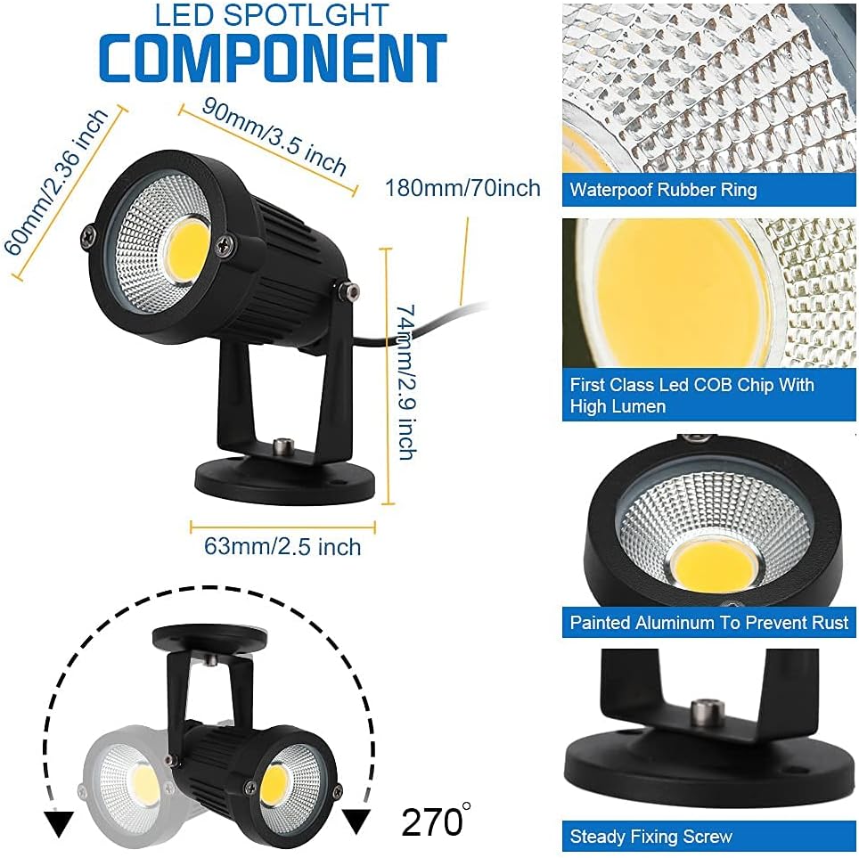 6 Pack 5W LED Spotlight Warm White O27486