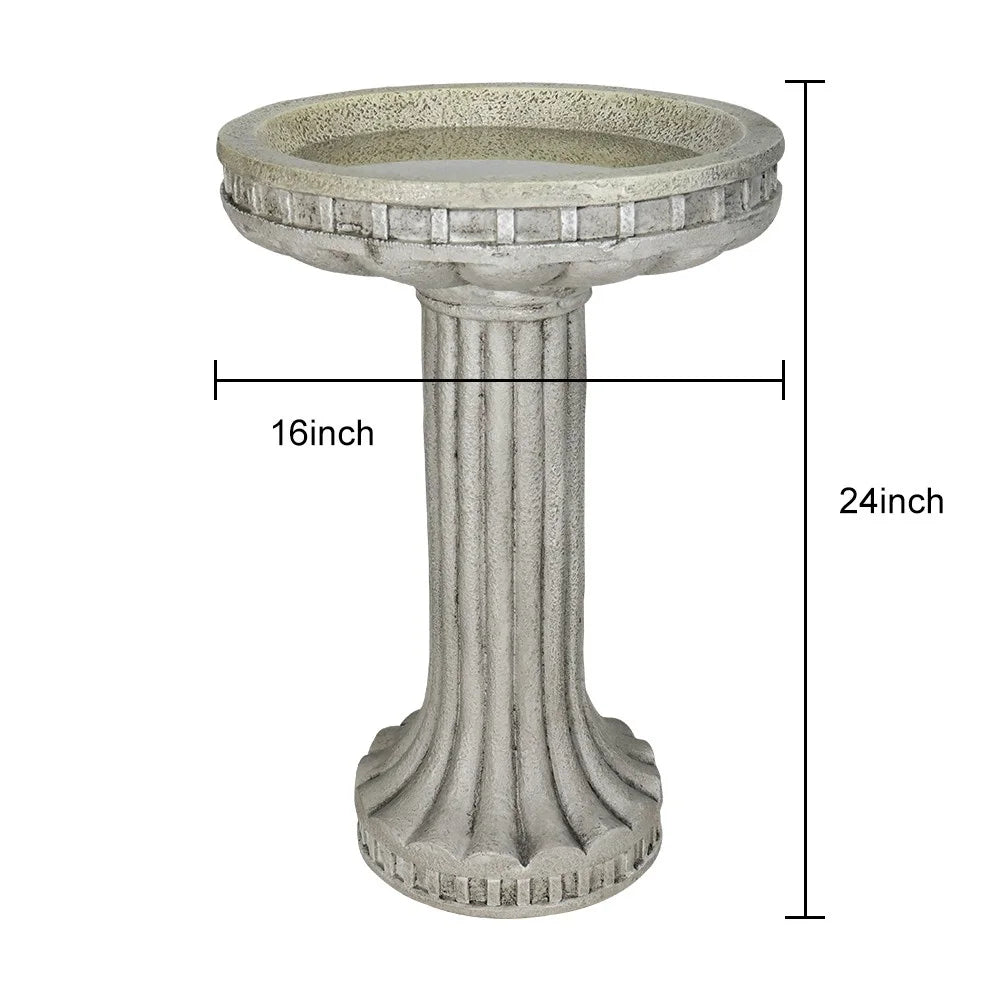 24" Concrete Bird Bath W348694