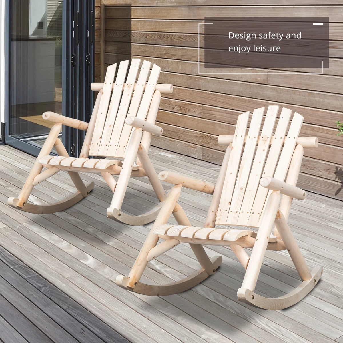 Fir Wood Rocking Chair K3708