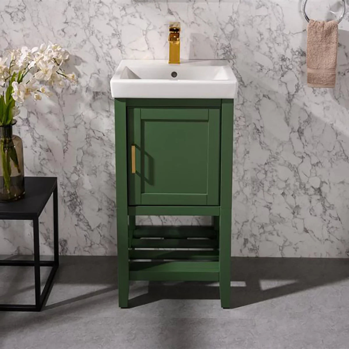 18" Green Sink Vanity P95078