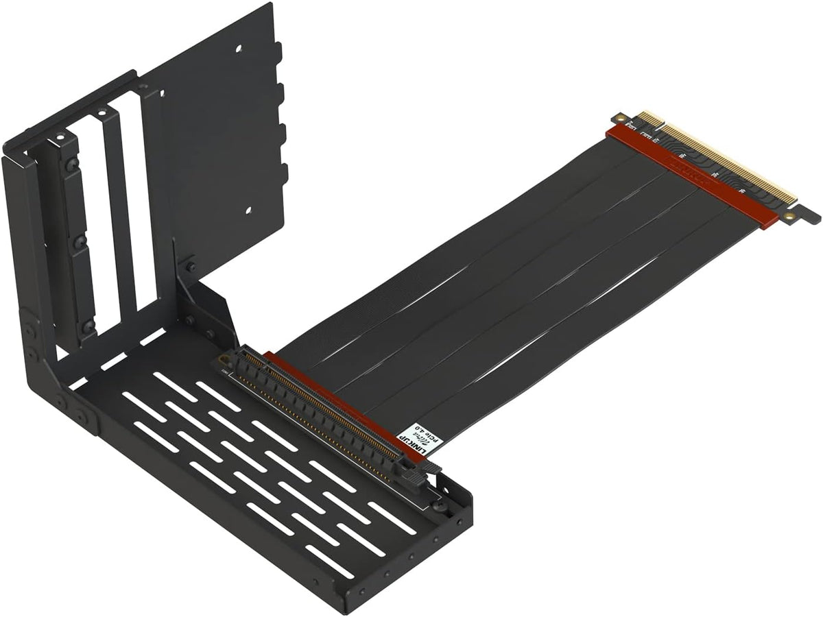 Vertical GPU Mount Bracket with Ultra PCIe 4.0 X16 Gen4 Riser Cable 25cm Black N543300