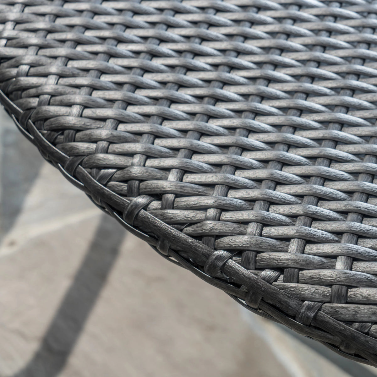 Grey Wicker Round Dining Table W8538