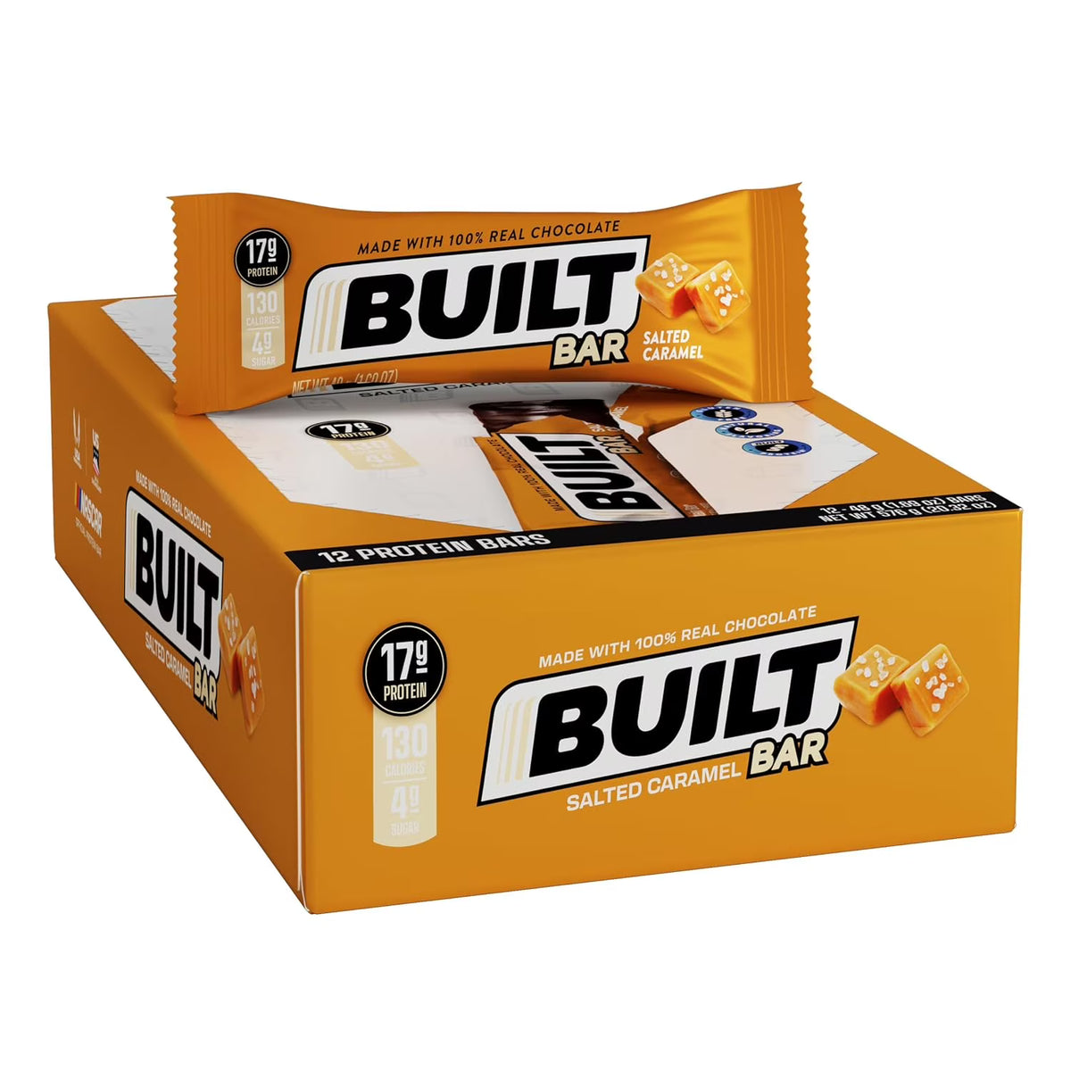 Salted Caramel Protein Bar, Gluten Free, 12 Count E2551