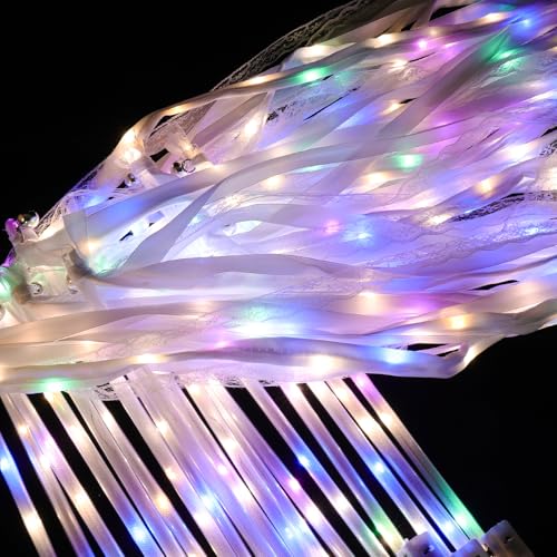 Light up Wedding Wands with Ribbons & Bells F83178