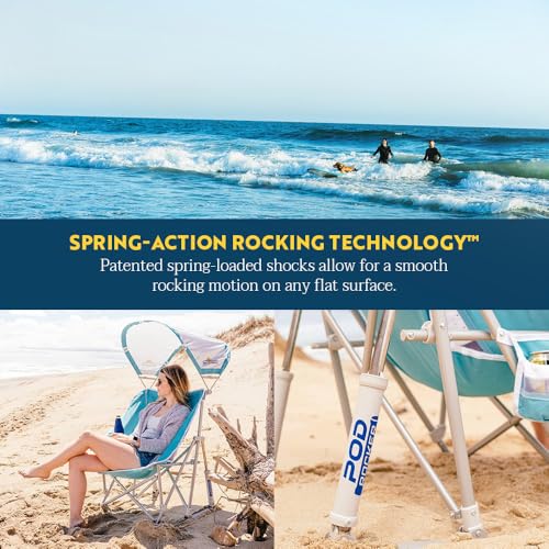 Outdoor Rocking Chair with Sunshade Canopy T411824