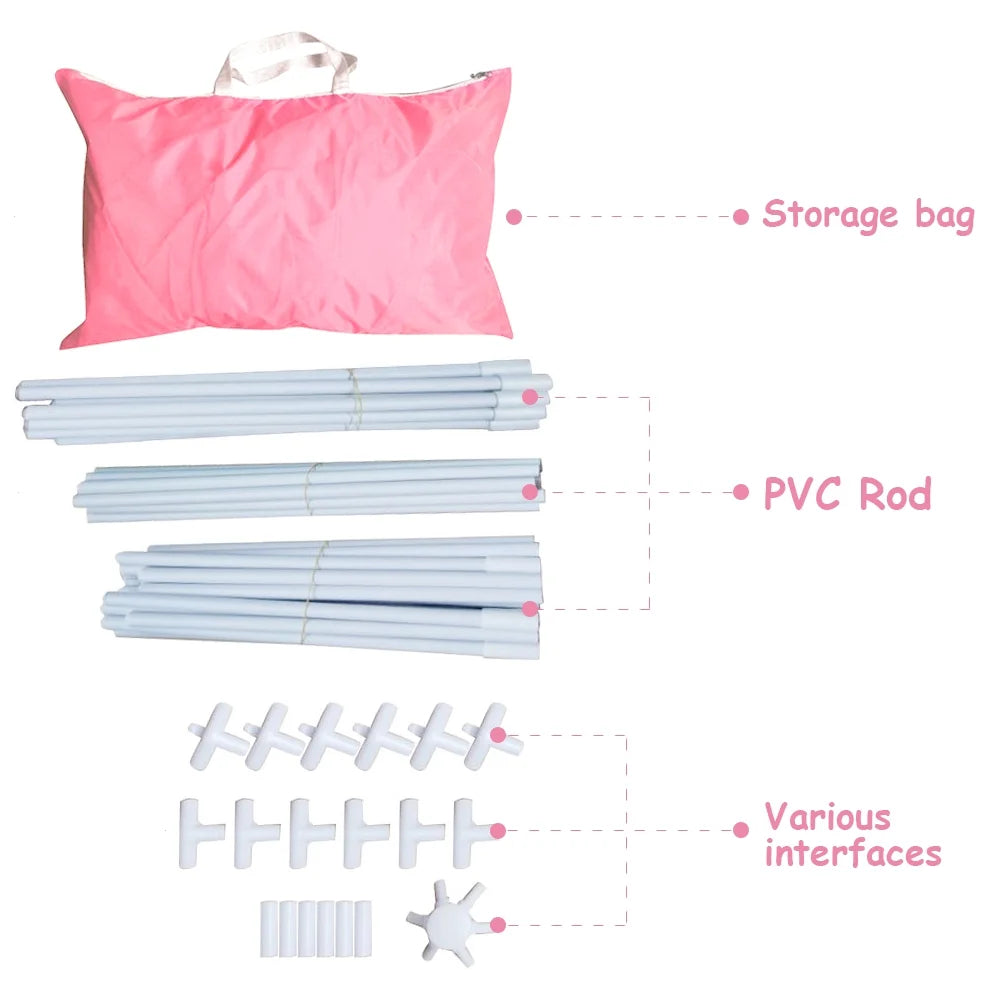 Pink Castle Play Tent with Led Lights E4959