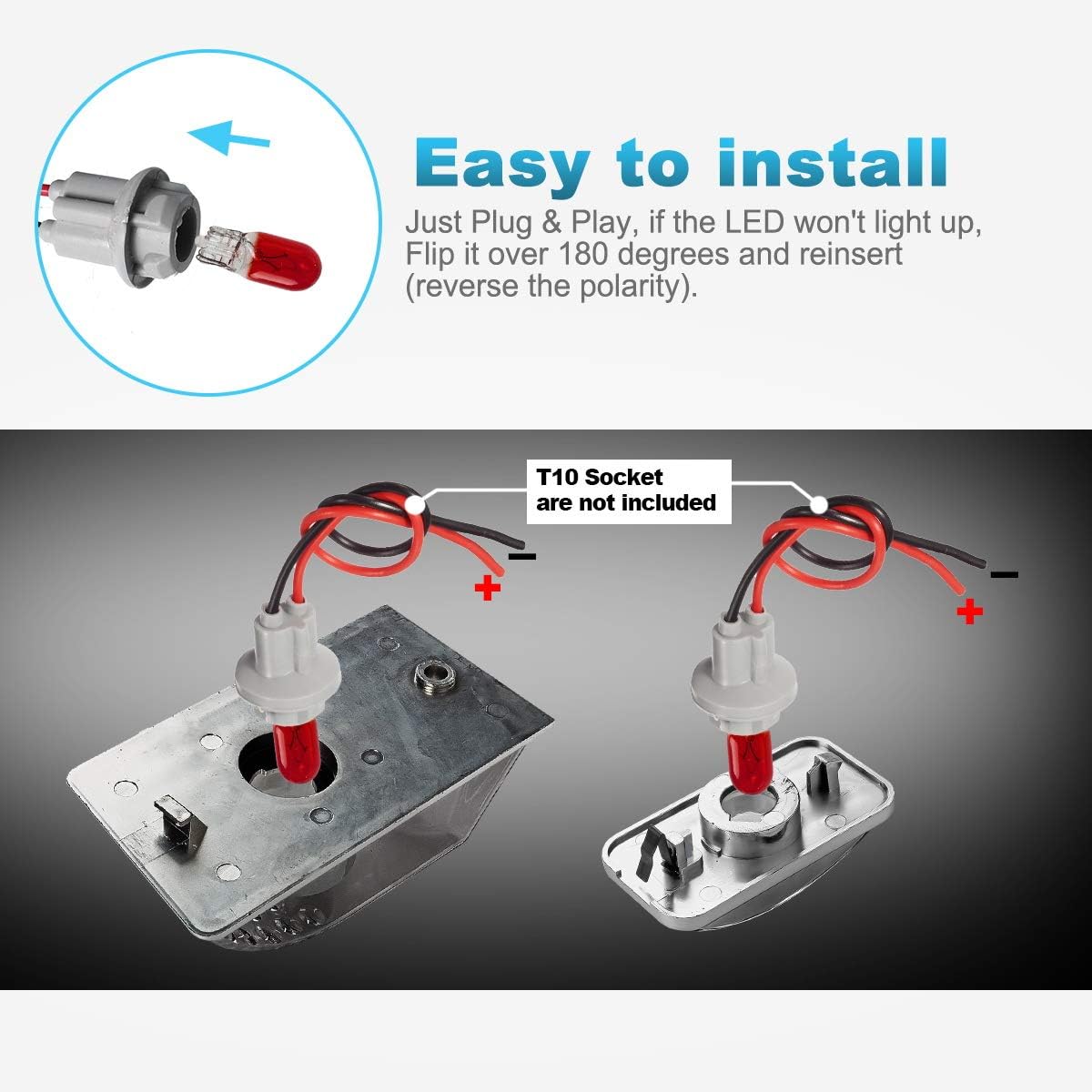 Smoked Housing Cab Roof Lights with T10 Halogen Bulbs H797988
