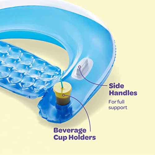 Inflatable Pool Float Chair with Cup Holders & Handles K4914