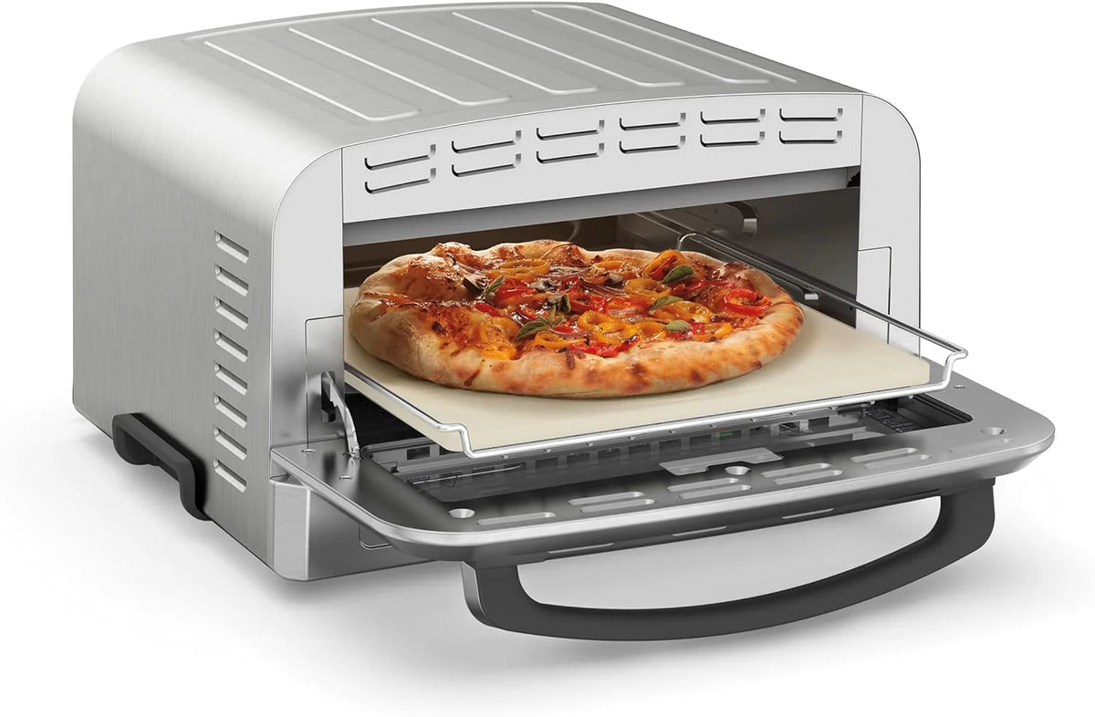 1800W Indoor Pizza Oven with Pizza Stone, Deep-Dish Pan & Pizza Peel Z87967