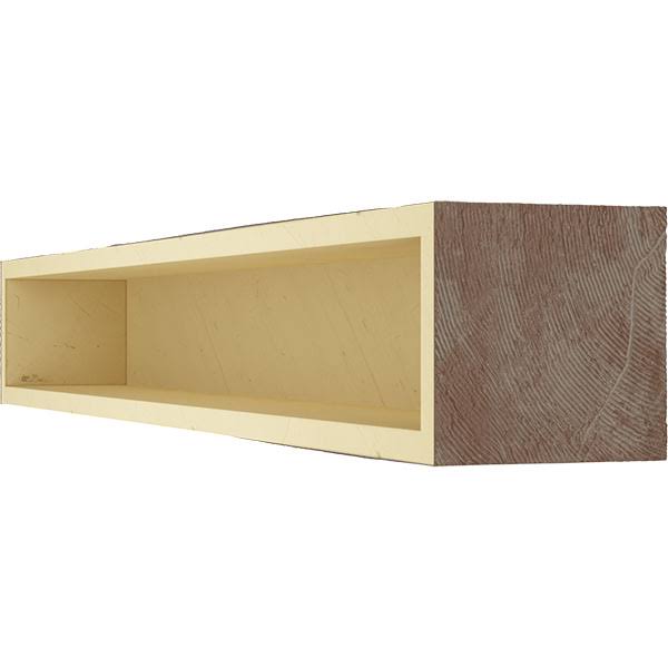 Aged Pecan Hand Hewn Faux Wood Fireplace Mantel G3136