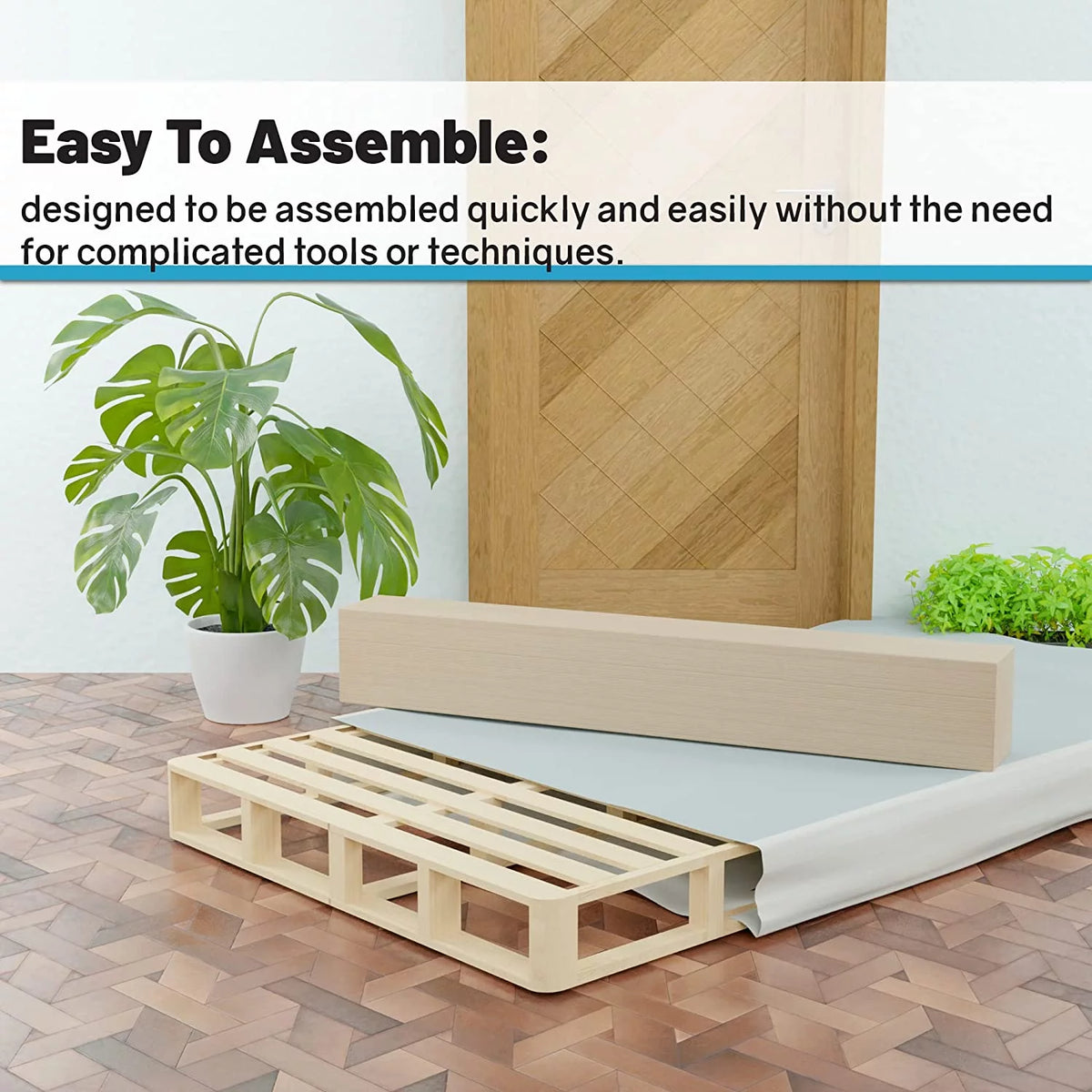White 4.5-Inch Wood Box Spring R710903