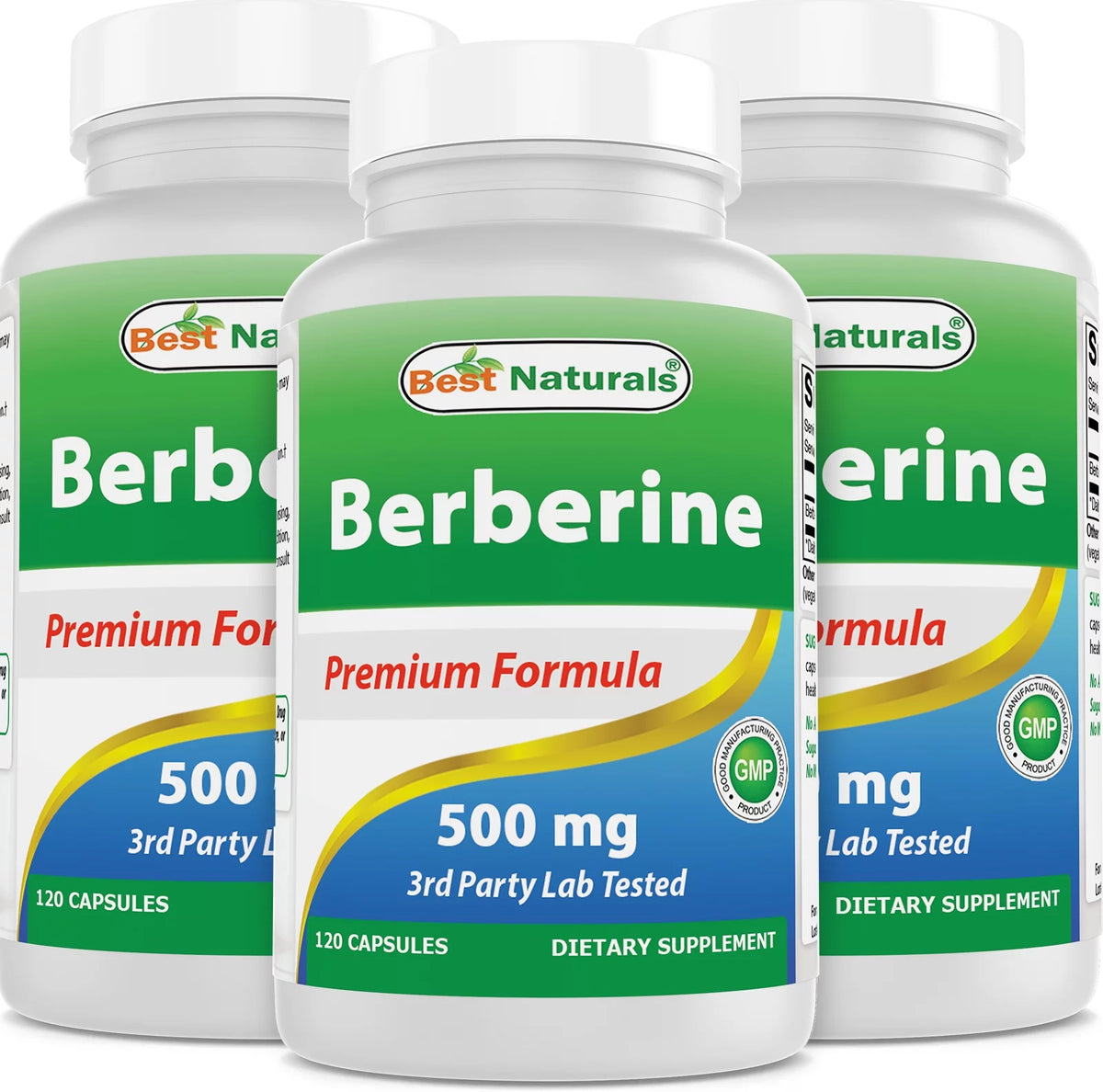 Berberine 500mg 120 Capsules 3 Pack J66383