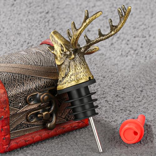 Silver Deer Wine Bottle Pourer and Stopper O342
