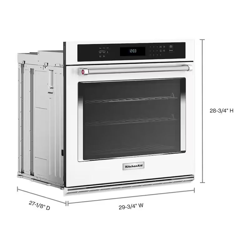 30 in. Electric Wall Oven with Convection Self-Cleaning in White C954098