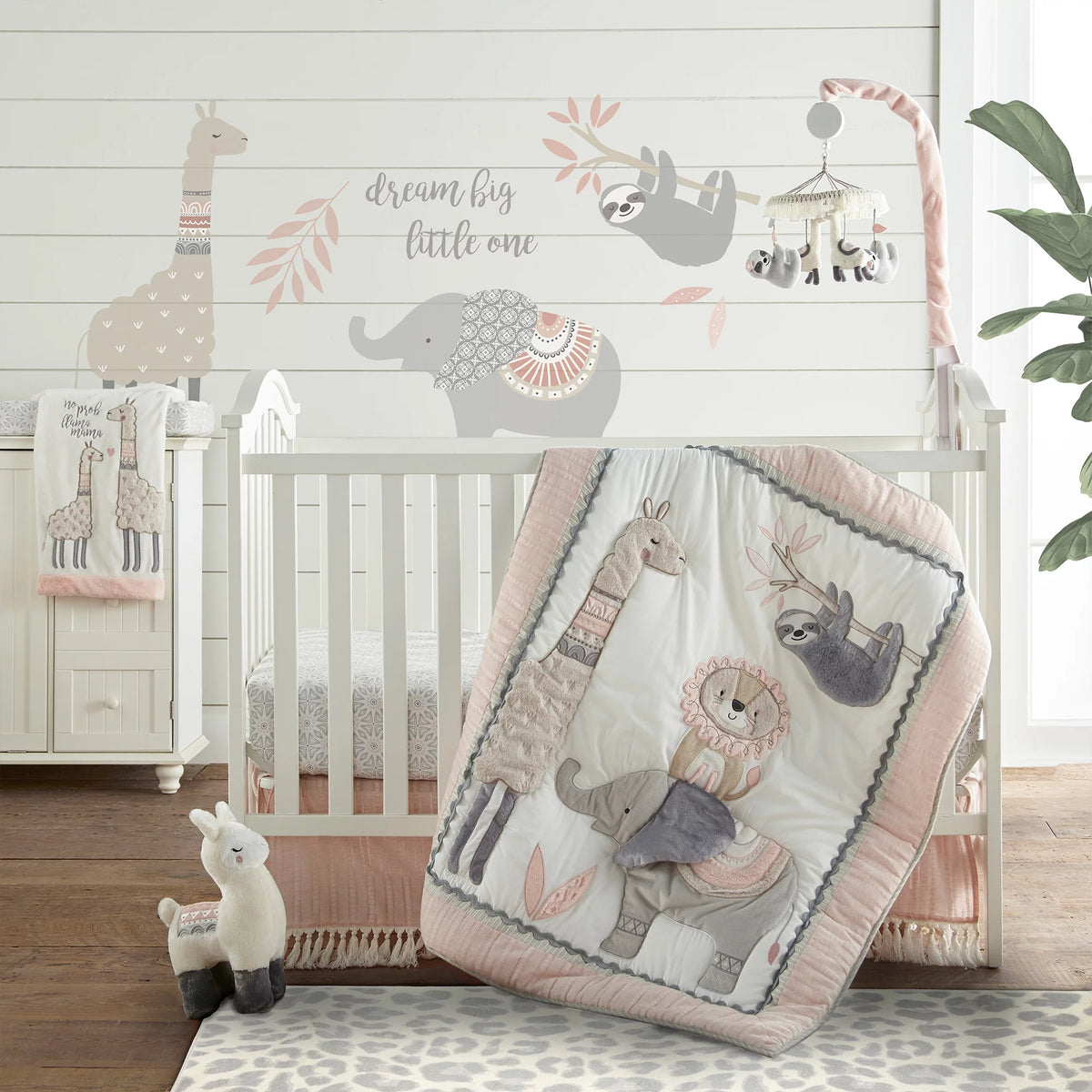 Grey and Cream Leopard 5 x 7 Rug N93479