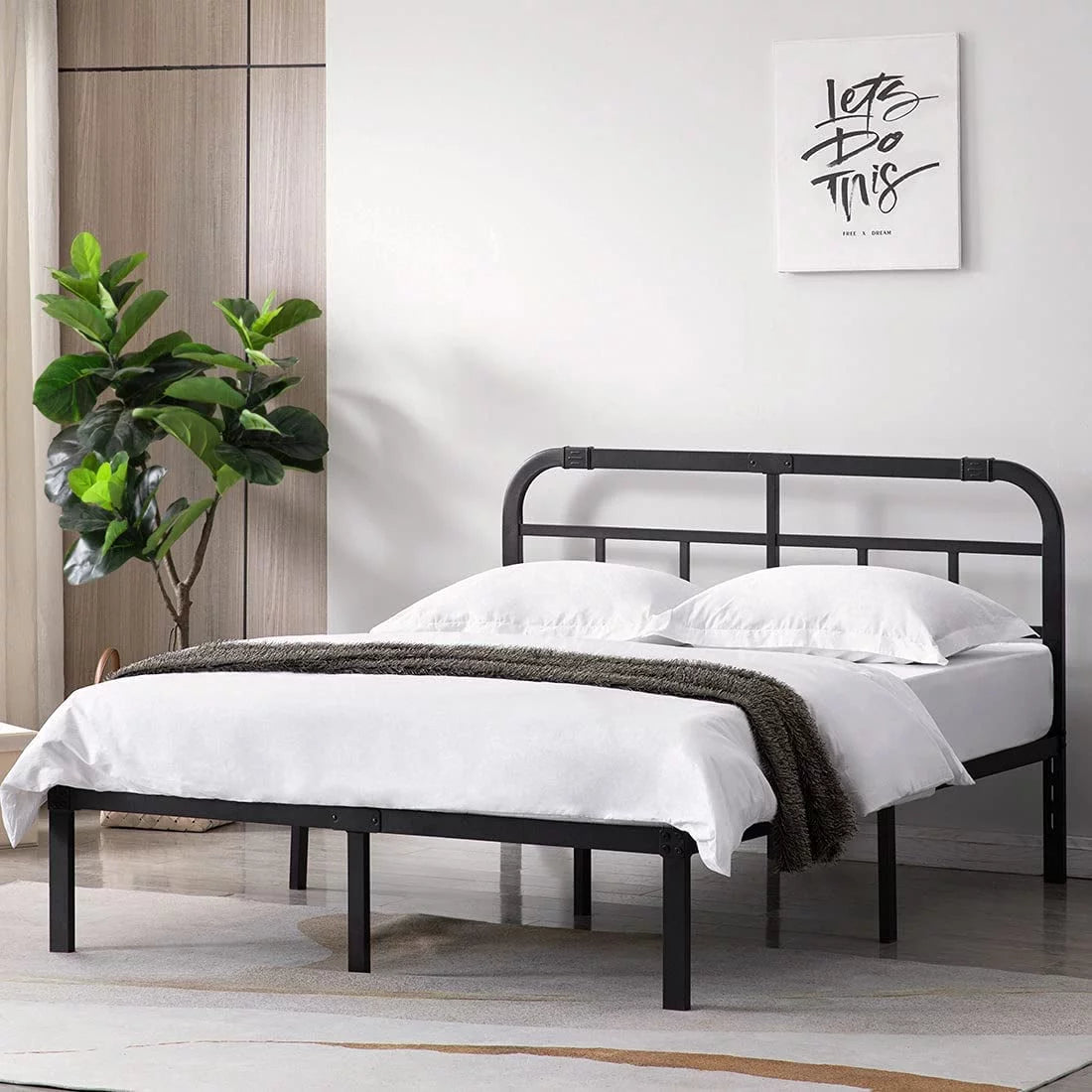 14 inch Queen Bed Frame with Headboard C7471