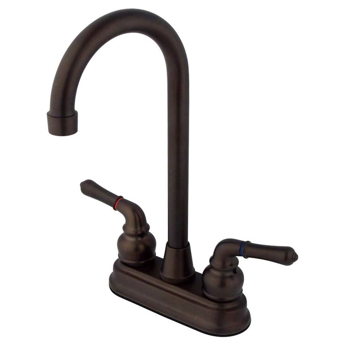 Chrome & Polished Brass Bar Faucet with Lever Handles C100297