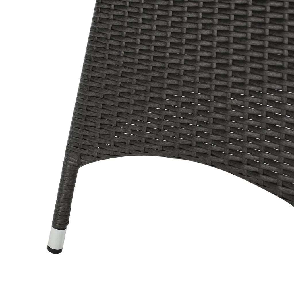 Grey Wicker Round Dining Table W8538