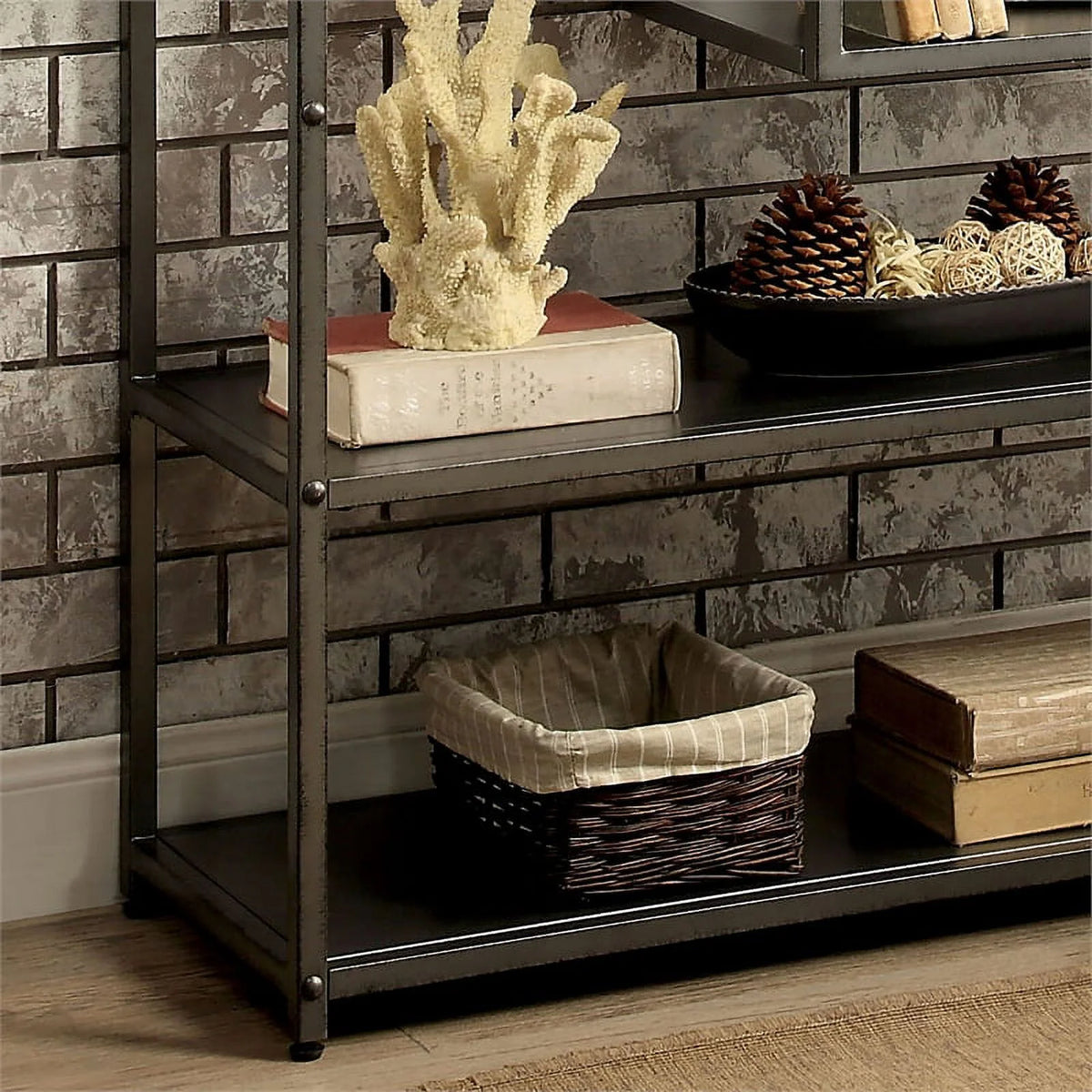 Industrial Metal 6-Shelf Bookcase M21022