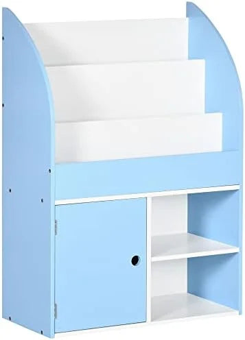 Blue Bookshelf with Cabinet J410