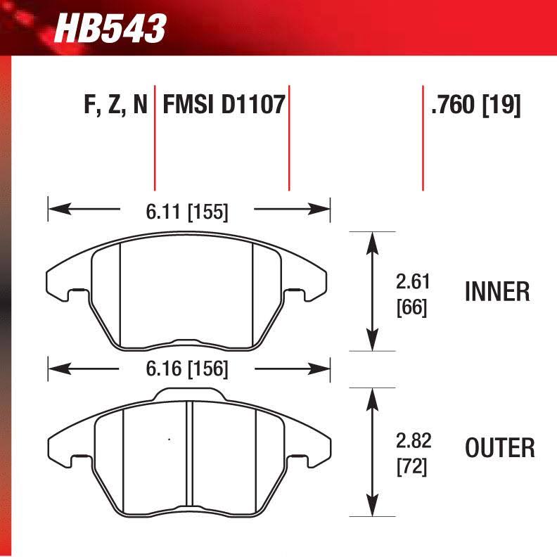 HP Plus Brake Pads X42365