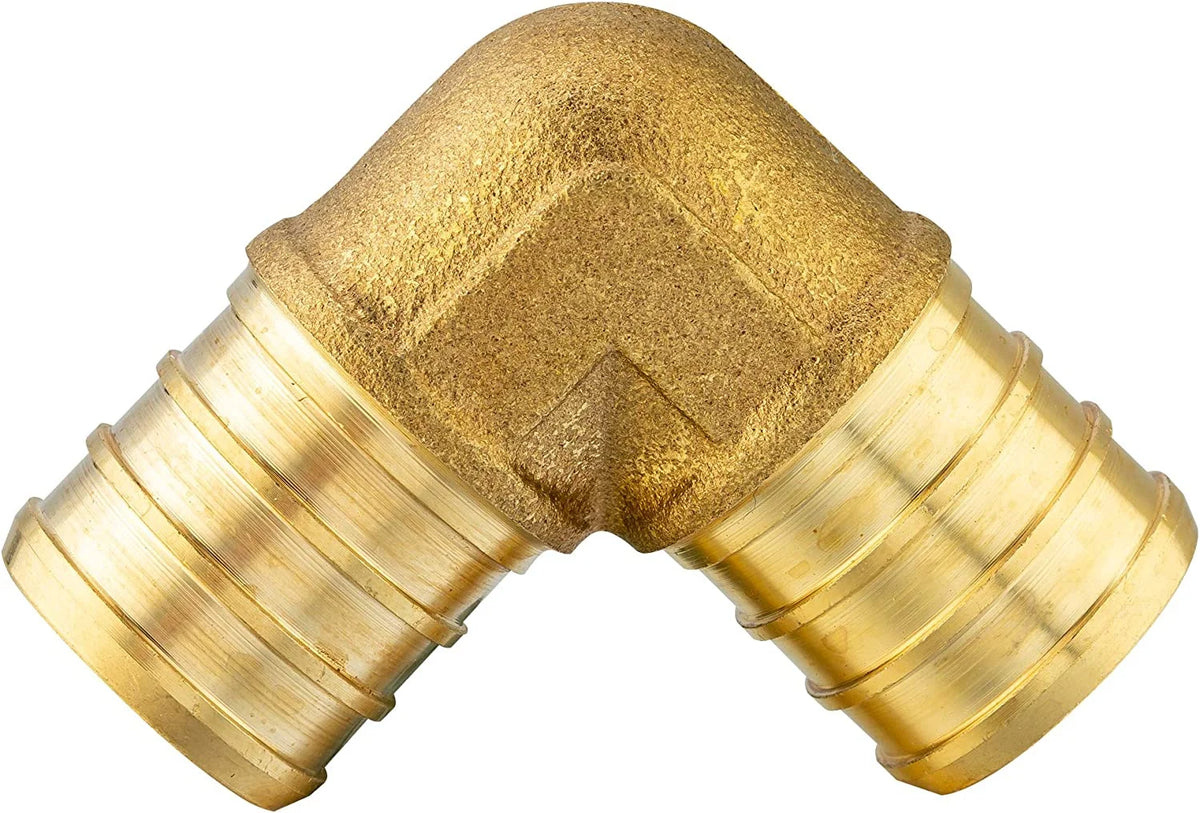 3/4 Inch 90 Degree Elbow Brass Crimp Fitting F856