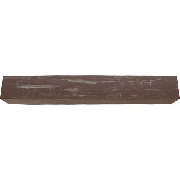 Aged Pecan Hand Hewn Faux Wood Fireplace Mantel G3136