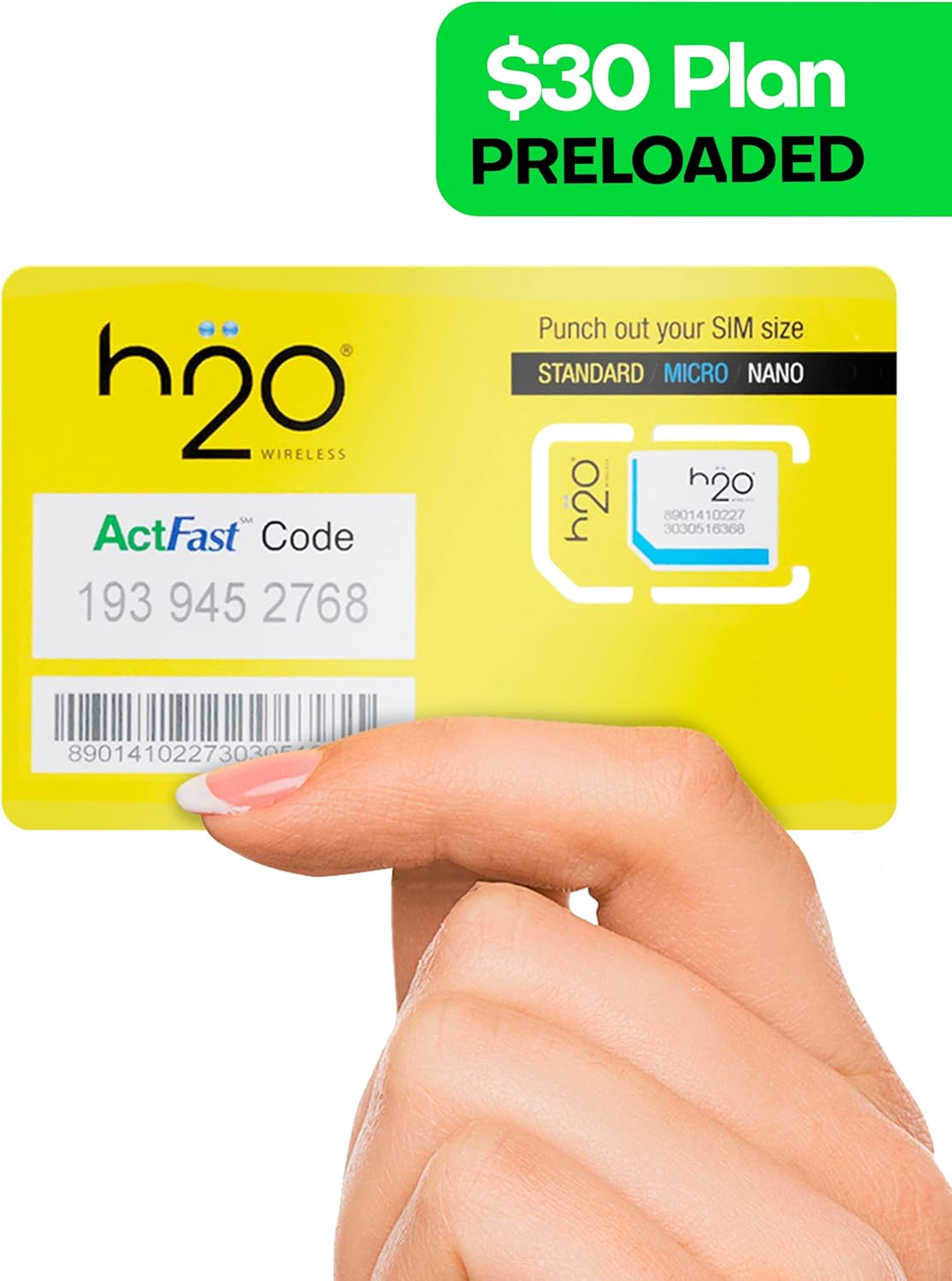 SIM Card with Unlimited Data & International Talk & Text and 6GB High-Speed 4G LTE/5G Data Coverage (90-Day Plan) K6244