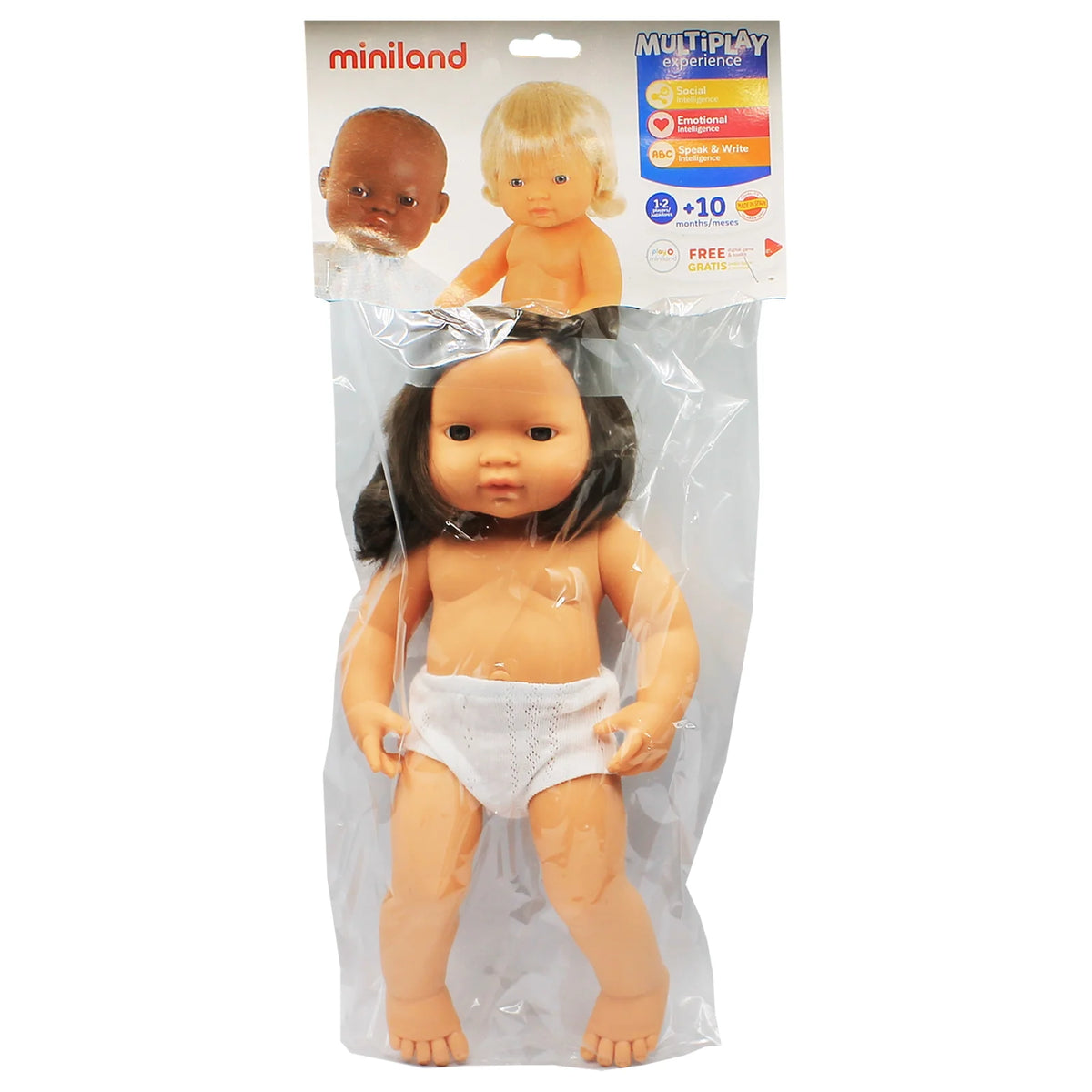 Caucasian Brunette Girl Baby Doll Z282