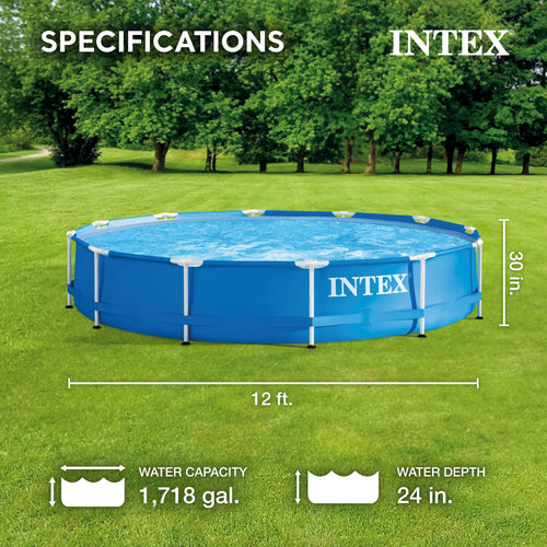 12' x 30 Metal Frame Round Above Ground Swimming Pool X656652