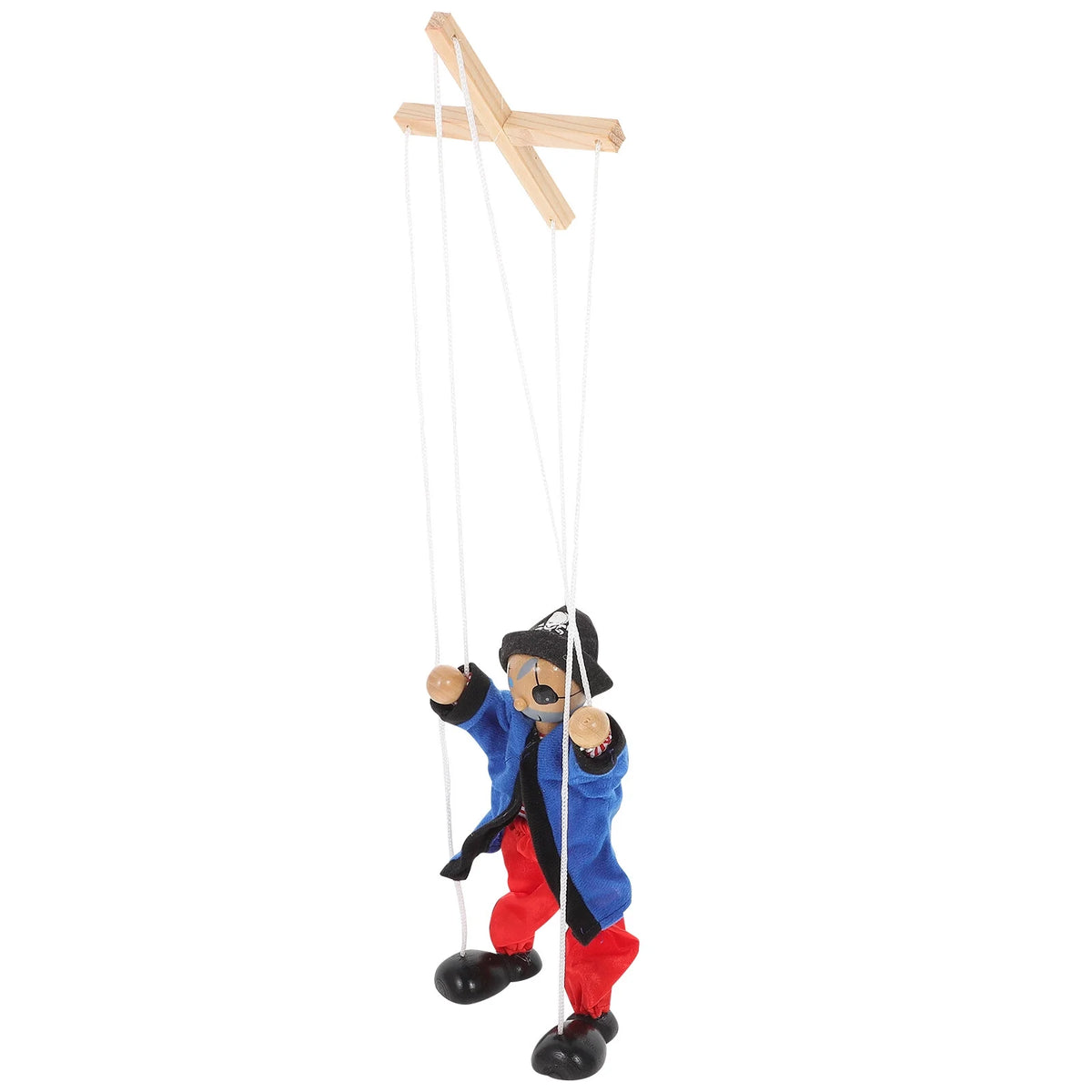 Wooden Pirate Marionette Interactive Toy Puppet B617354