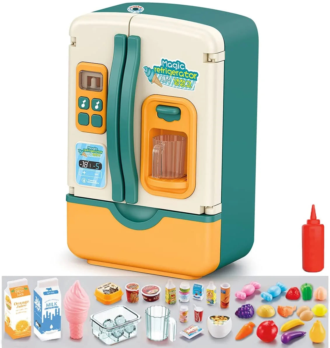 39 PCS Kids Kitchen Toy Refrigerator (Red) K2976
