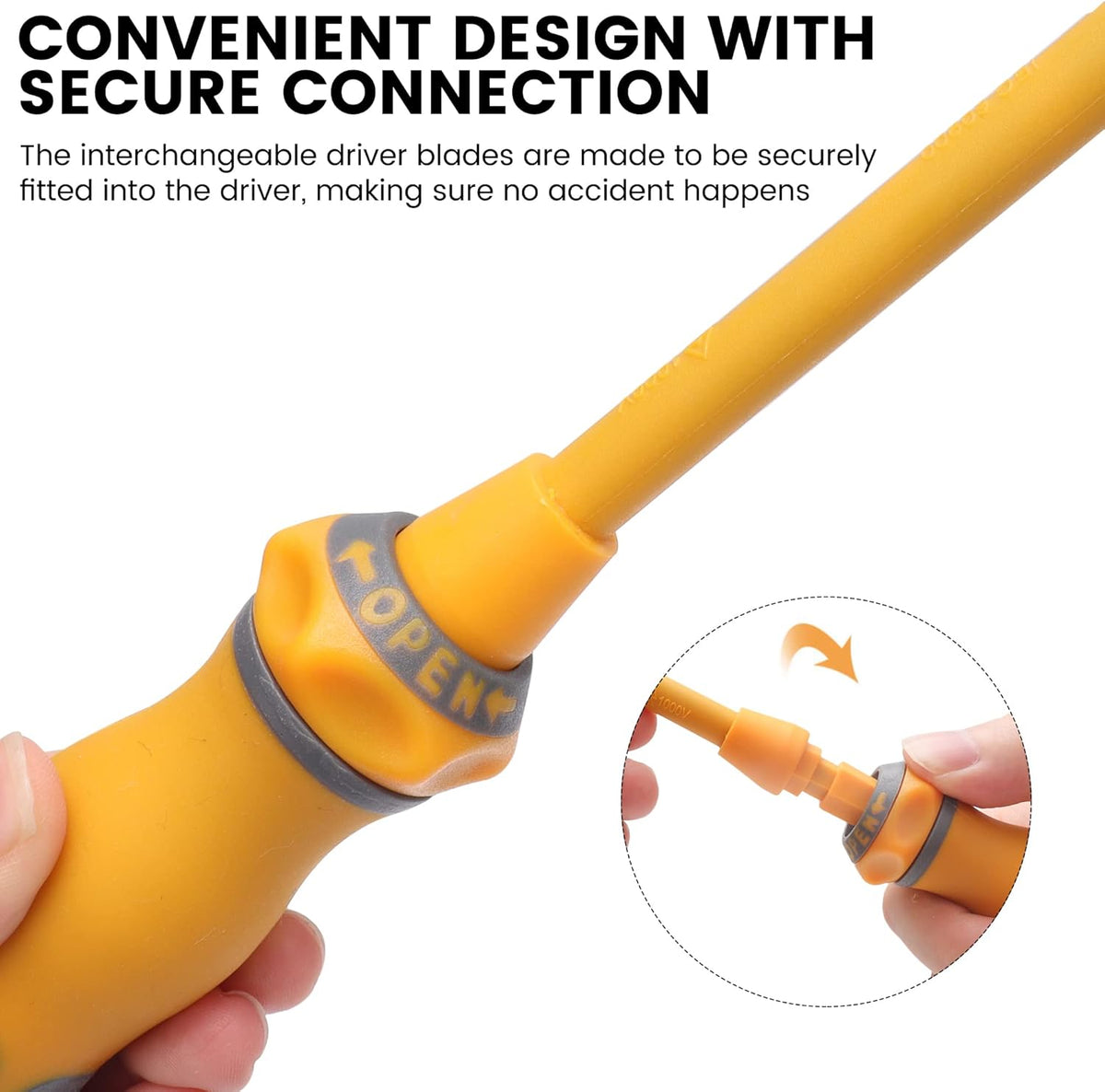 20-in-1 1000V Insulated Screwdriver Set, 12-Pcs Magnetic Phillips Slotted Square Torx Screwdriver, 4-Pcs Cabinet Utility Key & Tool Bag C45461