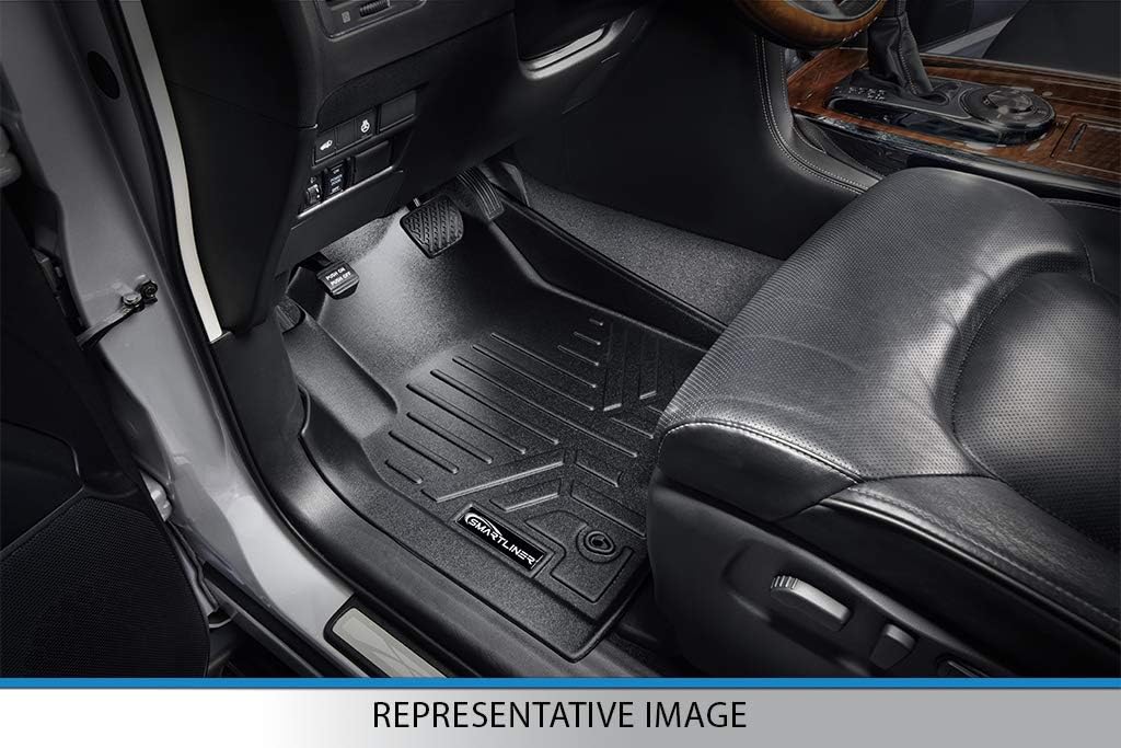 Black Custom Fit Floor Mats 2 Rows and Cargo Liner Trunk Set C133560