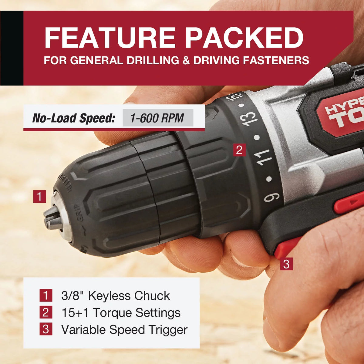 20V Max Lithium-Ion 3/8 inch Cordless Drill 70-Piece Home Tool Set P22669