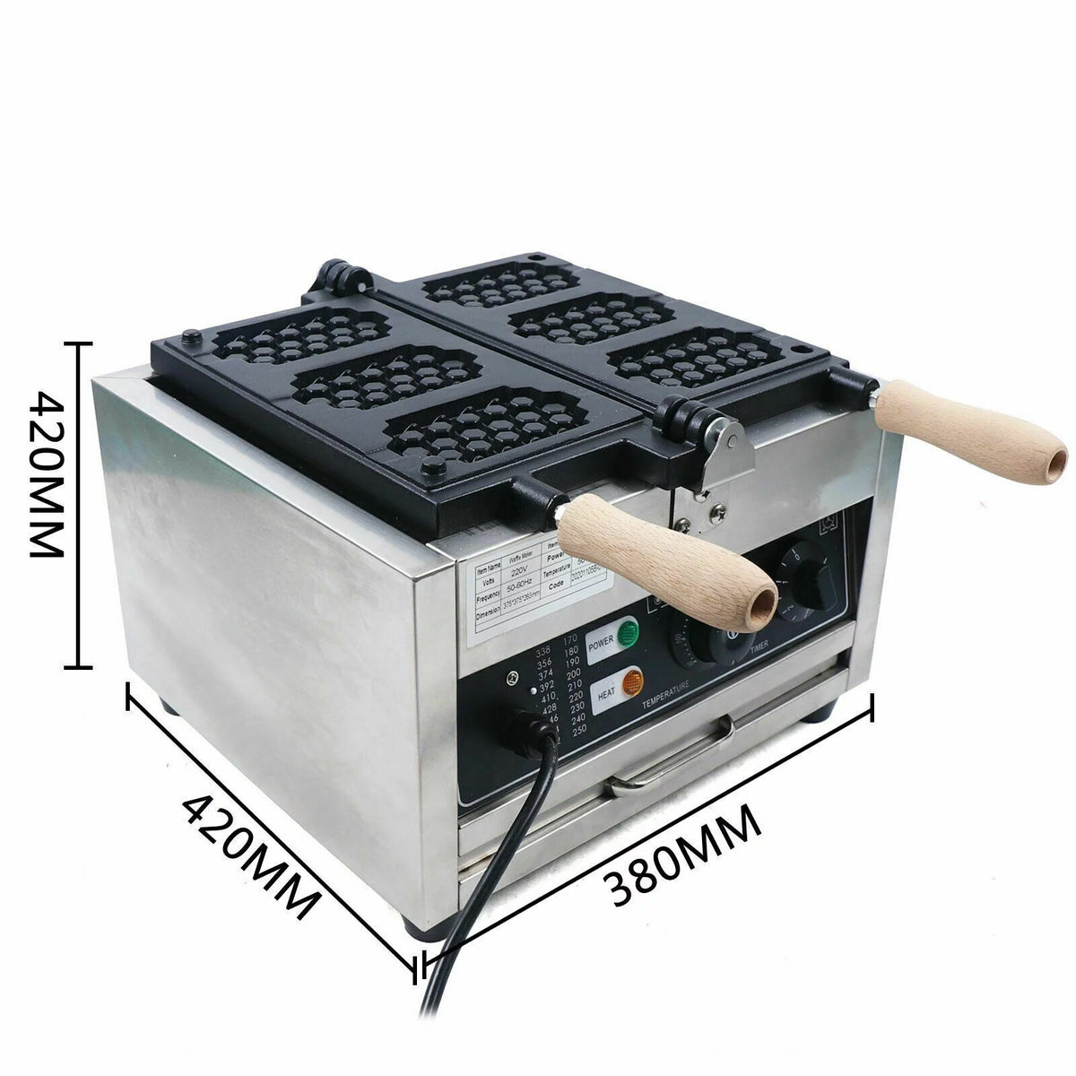 Nonstick Electric Waffle Maker 1500W O2388