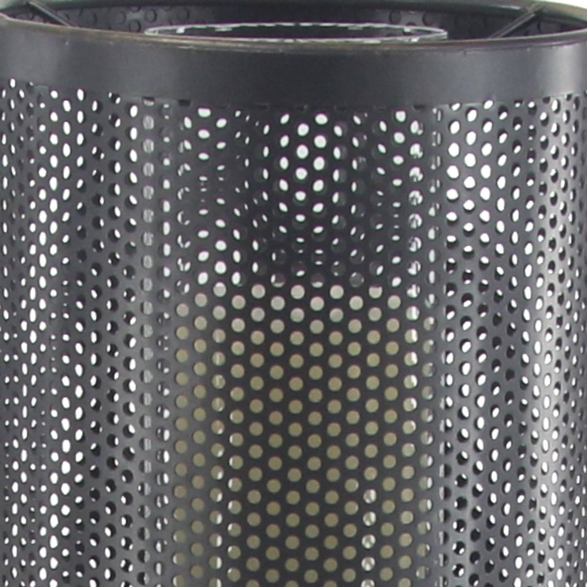 Black Iron and Glass Floor Candle Holder J527071
