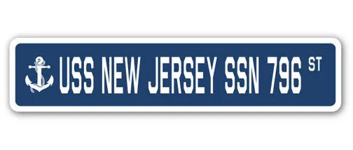 USS New Jersey Street Sign H481062