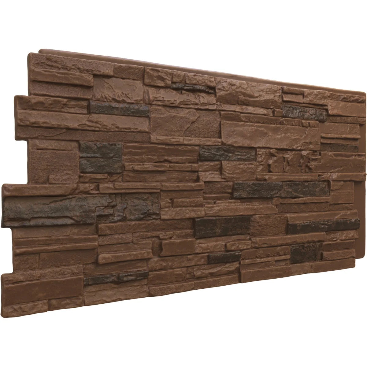 Canyon Brown Faux Stone Siding Panel M97795
