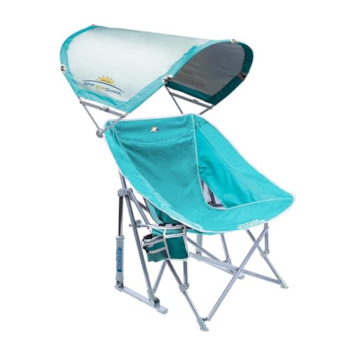 Outdoor Rocking Chair with Sunshade Canopy T411824