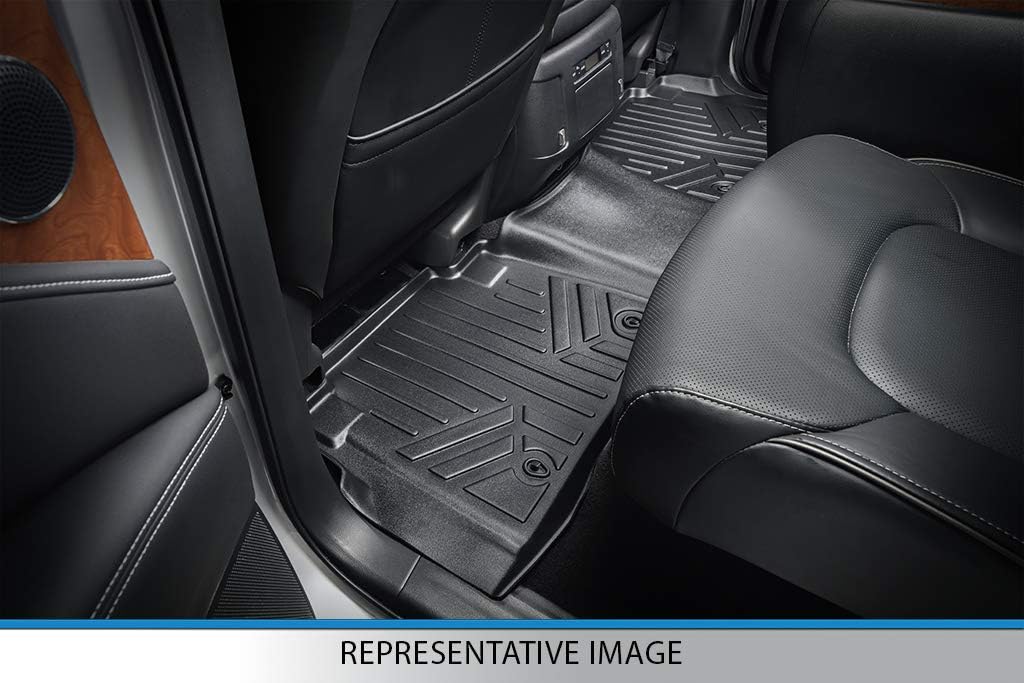 Black Custom Fit Floor Mats 2 Rows and Cargo Liner Trunk Set C133560