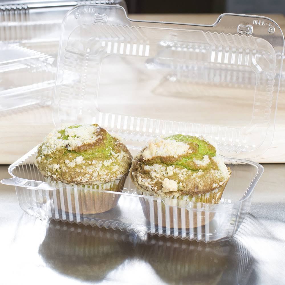 Clear Hinged Lid Containers, 250/Carton V453634