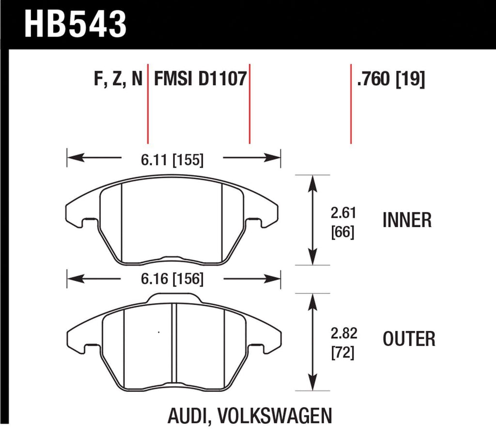 HP Plus Brake Pads X42365