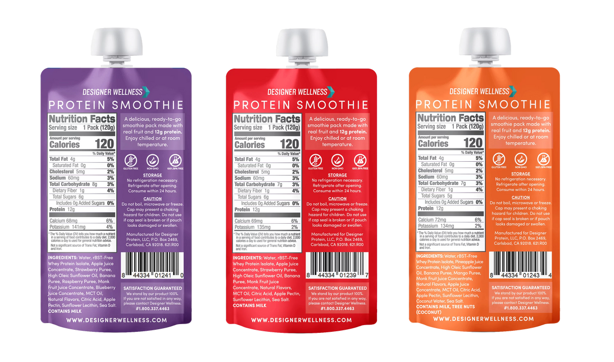 Protein Smoothie 12 Count Variety Pack 12g Protein Gluten-Free F728981
