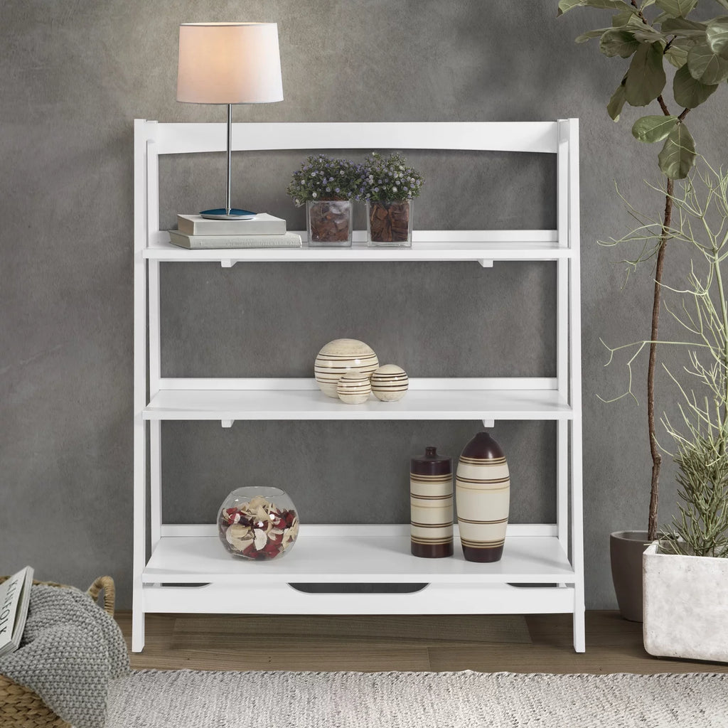 Mid Century White Shelving Unit C383605