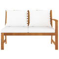 45.1" Acacia Wood Patio Bench with Cushion W64519