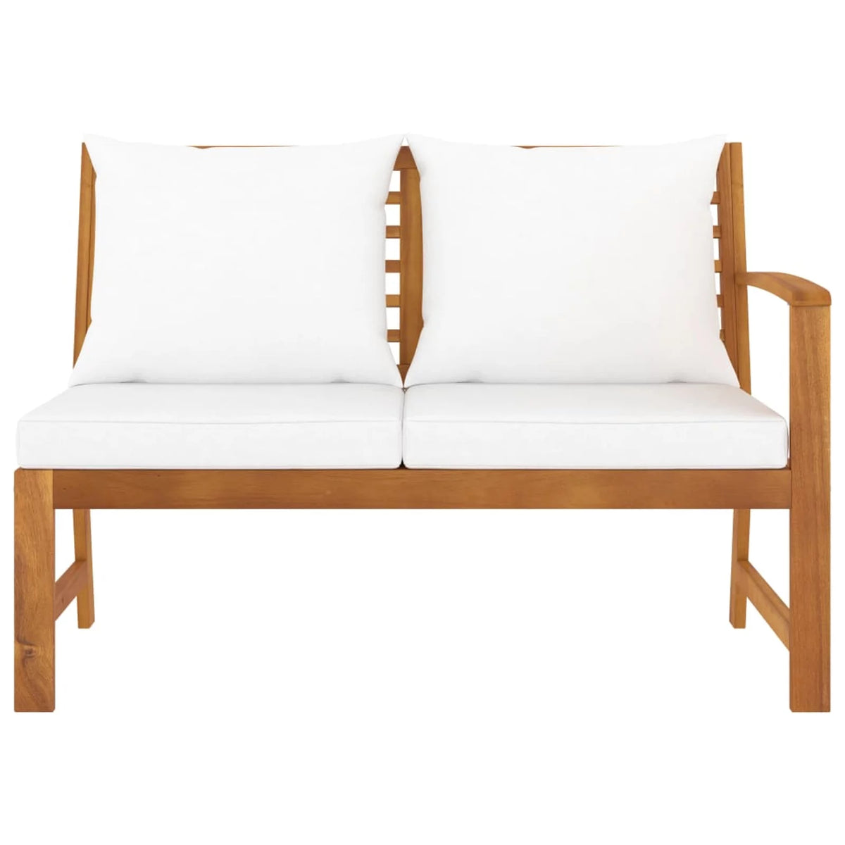 45.1" Acacia Wood Patio Bench with Cushion W64519