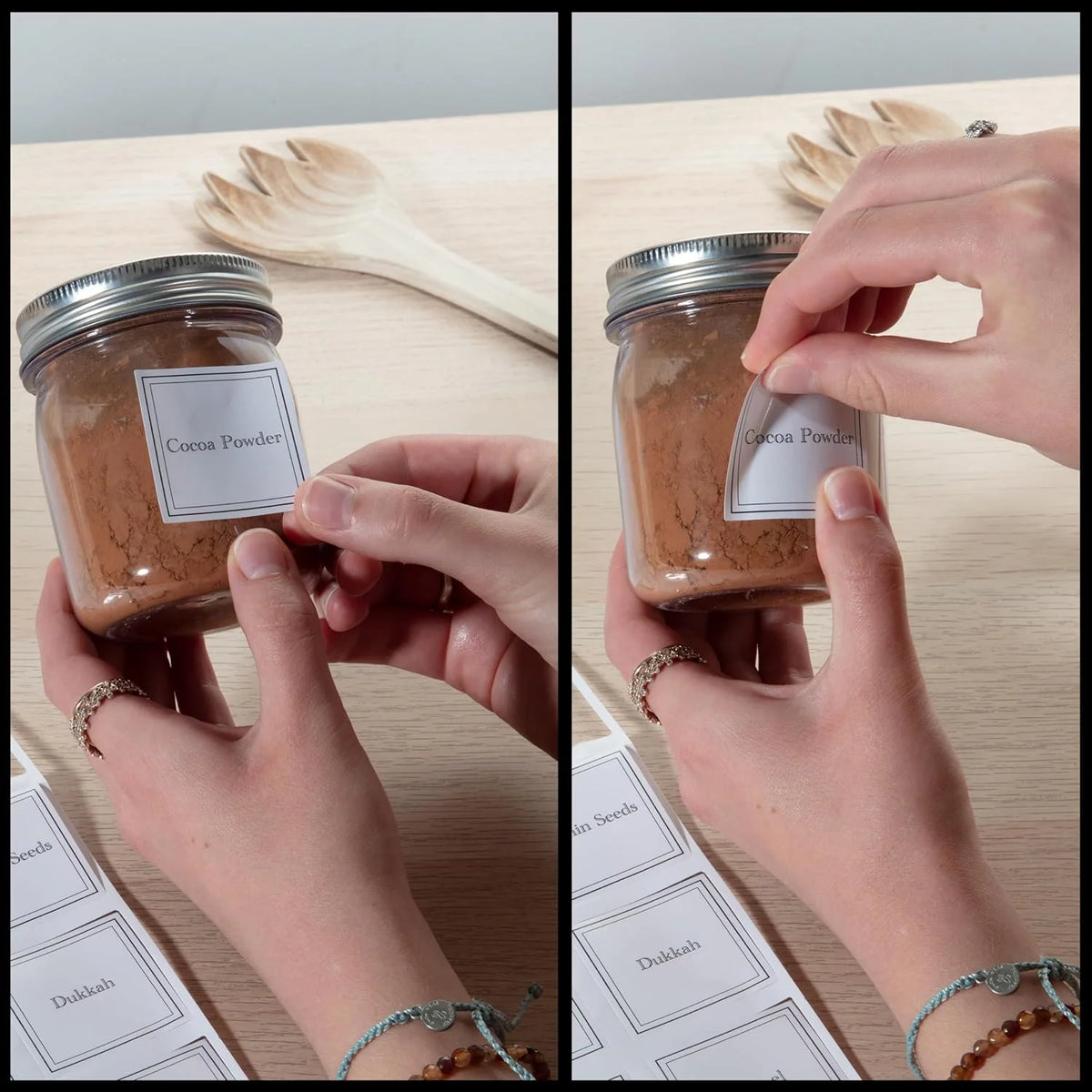 Adjustable Glass Spice Jars Set of 24 with 240 Preprinted Labels P6798