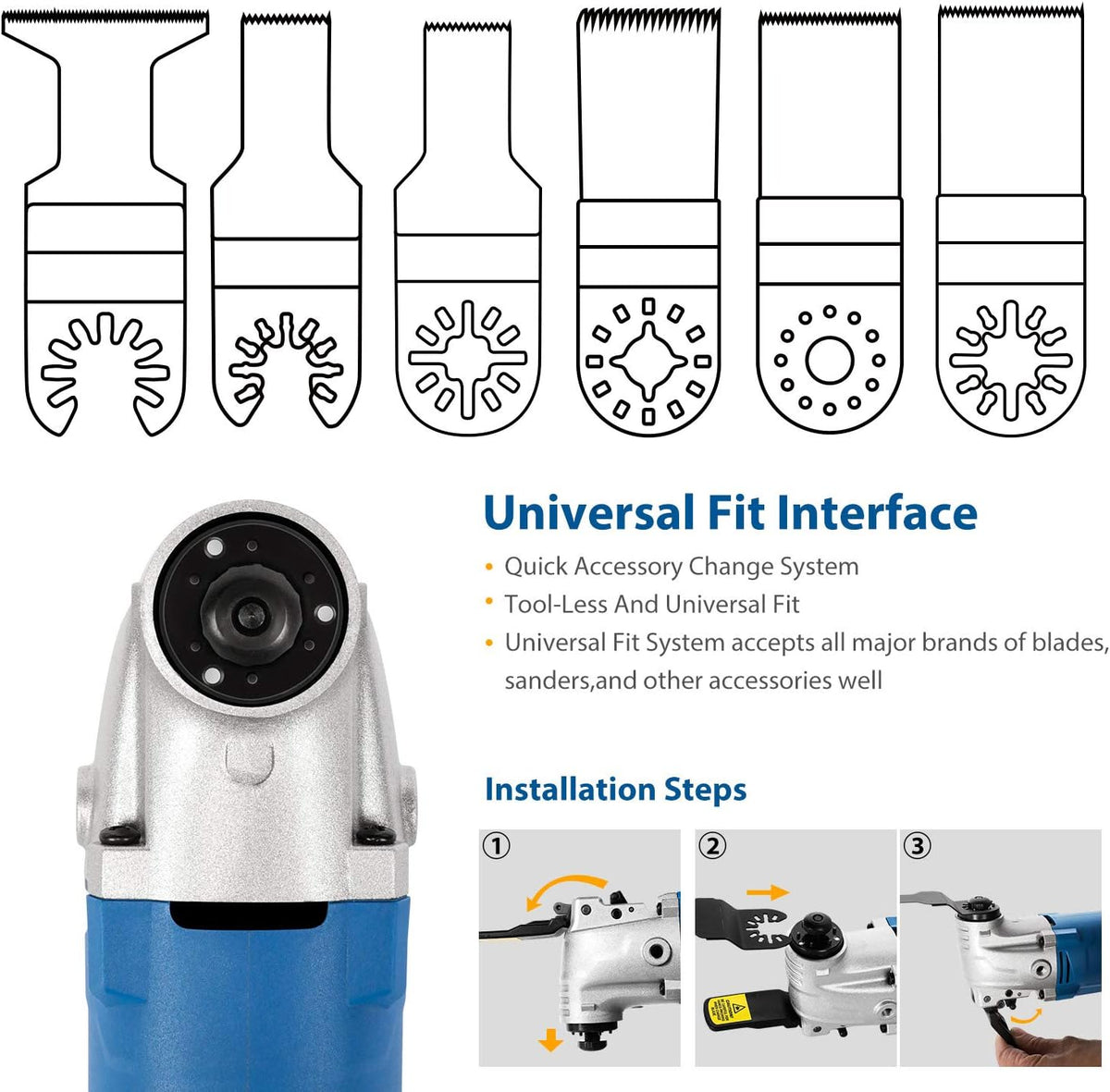 Oscillating Multi Tool with 35 Pc Accessories, Pack of 2 I982